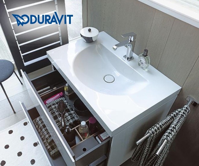 Spojenie umývadla a nábytku - Duravit c-bonded