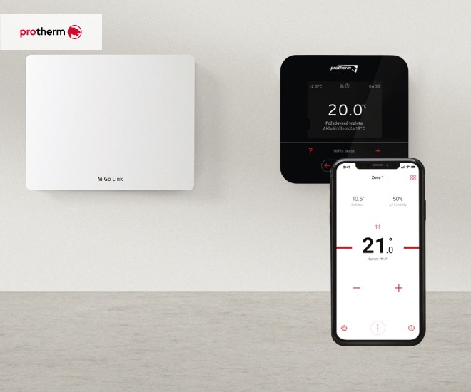 Jednoduchá obsluha pre kotly aj tepelné čerpadlá Protherm