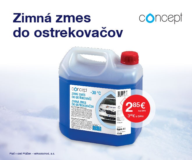 Concept zimná zmes do ostrekovačov vášho auta